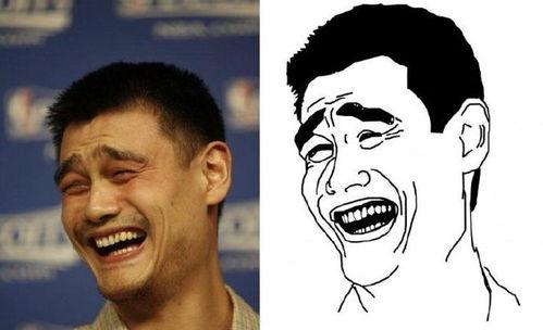 姚明 成龙表情包,跨界合作，笑料横生